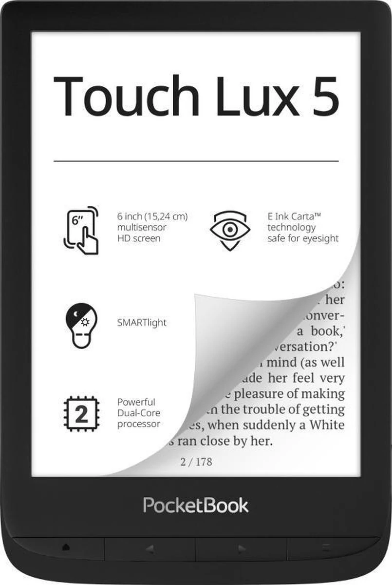 Pocketbook Touch Lux 5 vooraanzicht