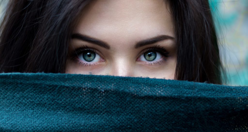 Groene ogen in close-up